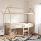 vidaXL Hochbett mit Dach 80x200 cm Massivholz Kiefer vidaXL Hochbett mit Dach 80x200 cm Massivholz Kiefer
