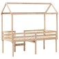 vidaXL Hochbett mit Dach 80x200 cm Massivholz Kiefer vidaXL Hochbett mit Dach 80x200 cm Massivholz Kiefer