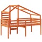 vidaXL Hochbett mit Dach Wachsbraun 80x200 cm Massivholz Kiefer vidaXL Hochbett mit Dach Wachsbraun 80x200 cm Massivholz Kiefer