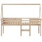 vidaXL Hochbett mit Dach 90x190 cm Massivholz Kiefer vidaXL Hochbett mit Dach 90x190 cm Massivholz Kiefer