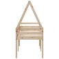 vidaXL Hochbett mit Dach 90x190 cm Massivholz Kiefer vidaXL Hochbett mit Dach 90x190 cm Massivholz Kiefer