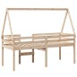 vidaXL Hochbett mit Dach 90x190 cm Massivholz Kiefer vidaXL Hochbett mit Dach 90x190 cm Massivholz Kiefer