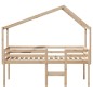 vidaXL Hochbett mit Dach 90x190 cm Massivholz Kiefer vidaXL Hochbett mit Dach 90x190 cm Massivholz Kiefer