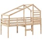vidaXL Hochbett mit Dach 75x190 cm Massivholz Kiefer vidaXL Hochbett mit Dach 75x190 cm Massivholz Kiefer