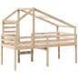 vidaXL Hochbett mit Dach 75x190 cm Massivholz Kiefer vidaXL Hochbett mit Dach 75x190 cm Massivholz Kiefer