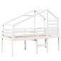 vidaXL Hochbett mit Dach Weiß 90x190 cm Massivholz Kiefer vidaXL Hochbett mit Dach Weiß 90x190 cm Massivholz Kiefer