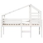 vidaXL Hochbett mit Dach Weiß 90x190 cm Massivholz Kiefer vidaXL Hochbett mit Dach Weiß 90x190 cm Massivholz Kiefer