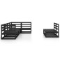 7-tlg. Garten-Lounge-Set Schwarz Massivholz Kiefer 7-tlg. Garten-Lounge-Set Schwarz Massivholz Kiefer
