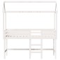 vidaXL Hochbett mit Leiter und Dach Weiß 90x190 cm Massivholz Kiefer vidaXL Hochbett mit Leiter und Dach Weiß 90x190 cm Massivholz Kiefer