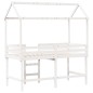 vidaXL Hochbett mit Leiter und Dach Weiß 90x190 cm Massivholz Kiefer vidaXL Hochbett mit Leiter und Dach Weiß 90x190 cm Massivholz Kiefer