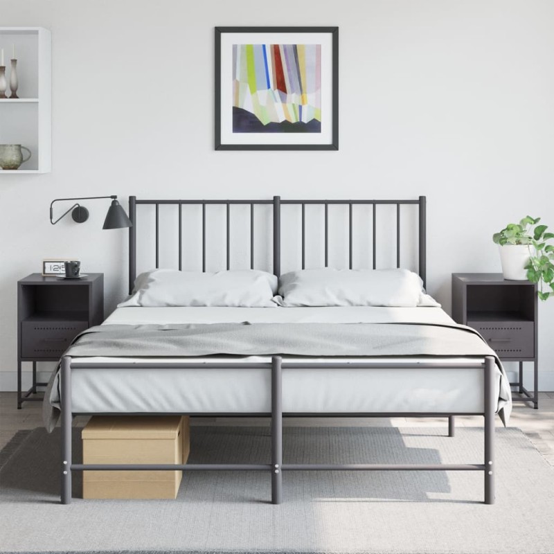 vidaXL Nachttische 2 Stk. Schwarz 36x39x60,5 cm Stahl vidaXL Nachttische 2 Stk. Schwarz 36x39x60,5 cm Stahl