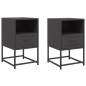 vidaXL Nachttische 2 Stk. Schwarz 36x39x60,5 cm Stahl vidaXL Nachttische 2 Stk. Schwarz 36x39x60,5 cm Stahl