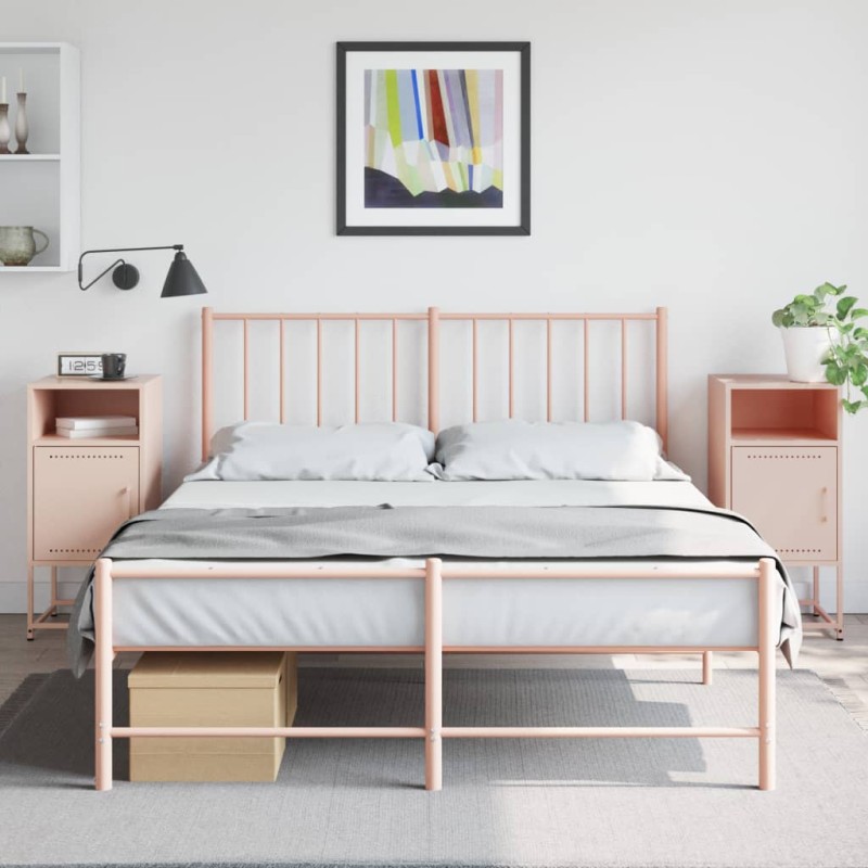 vidaXL Nachttische 2 Stk. Rosa 36x39x78 cm Stahl vidaXL Nachttische 2 Stk. Rosa 36x39x78 cm Stahl