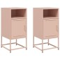 vidaXL Nachttische 2 Stk. Rosa 36x39x78 cm Stahl vidaXL Nachttische 2 Stk. Rosa 36x39x78 cm Stahl
