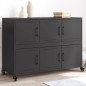 vidaXL Sideboard Schwarz 100,5x39x72 cm Kaltgewalzter Stahl vidaXL Sideboard Schwarz 100,5x39x72 cm Kaltgewalzter Stahl