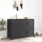 vidaXL Sideboard Schwarz 100,5x39x72 cm Kaltgewalzter Stahl vidaXL Sideboard Schwarz 100,5x39x72 cm Kaltgewalzter Stahl