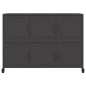 vidaXL Sideboard Schwarz 100,5x39x72 cm Kaltgewalzter Stahl vidaXL Sideboard Schwarz 100,5x39x72 cm Kaltgewalzter Stahl