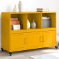 vidaXL Sideboard Senfgelb 100,5x39x72 cm Kaltgewalzter Stahl vidaXL Sideboard Senfgelb 100,5x39x72 cm Kaltgewalzter Stahl