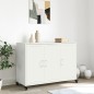 vidaXL Sideboard Weiß 100,5x39x72 cm Kaltgewalzter Stahl vidaXL Sideboard Weiß 100,5x39x72 cm Kaltgewalzter Stahl