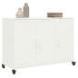 vidaXL Sideboard Weiß 100,5x39x72 cm Kaltgewalzter Stahl vidaXL Sideboard Weiß 100,5x39x72 cm Kaltgewalzter Stahl
