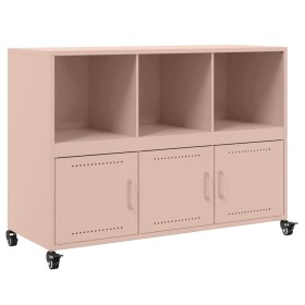 vidaXL Sideboard Rosa 100,5x39x72 cm Kaltgewalzter Stahl