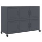 vidaXL Sideboard Anthrazit 100,5x39x72 cm Kaltgewalzter Stahl vidaXL Sideboard Anthrazit 100,5x39x72 cm Kaltgewalzter Stahl