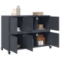 vidaXL Sideboard Anthrazit 100,5x39x72 cm Kaltgewalzter Stahl vidaXL Sideboard Anthrazit 100,5x39x72 cm Kaltgewalzter Stahl