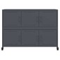 vidaXL Sideboard Anthrazit 100,5x39x72 cm Kaltgewalzter Stahl vidaXL Sideboard Anthrazit 100,5x39x72 cm Kaltgewalzter Stahl