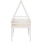 vidaXL Hochbett mit Dach Weiß 75x190 cm Massivholz Kiefer vidaXL Hochbett mit Dach Weiß 75x190 cm Massivholz Kiefer