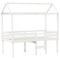 vidaXL Hochbett mit Dach Weiß 75x190 cm Massivholz Kiefer vidaXL Hochbett mit Dach Weiß 75x190 cm Massivholz Kiefer