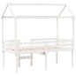 vidaXL Hochbett mit Dach Weiß 75x190 cm Massivholz Kiefer vidaXL Hochbett mit Dach Weiß 75x190 cm Massivholz Kiefer