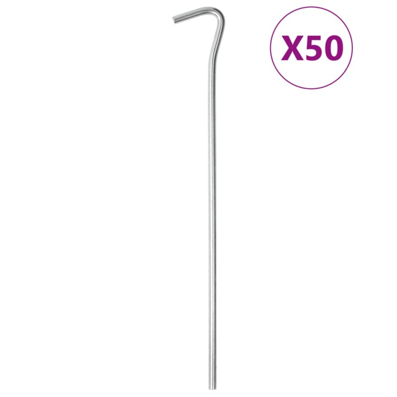vidaXL Zeltheringe 50 Stk. 23 cm Ø5 mm Verzinkter Stahl vidaXL Zeltheringe 50 Stk. 23 cm Ø5 mm Verzinkter Stahl