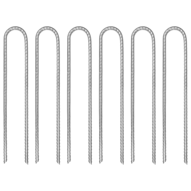 vidaXL Zeltheringe 6 Stk. U-Form 30 cm Ø7 mm Verzinkter Stahl vidaXL Zeltheringe 6 Stk. U-Form 30 cm Ø7 mm Verzinkter Stahl