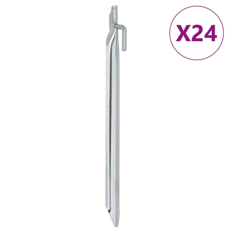 vidaXL Zeltheringe 24 Stk. V-Form 25 cm Ø20 mm Verzinkter Stahl vidaXL Zeltheringe 24 Stk. V-Form 25 cm Ø20 mm Verzinkter Stahl