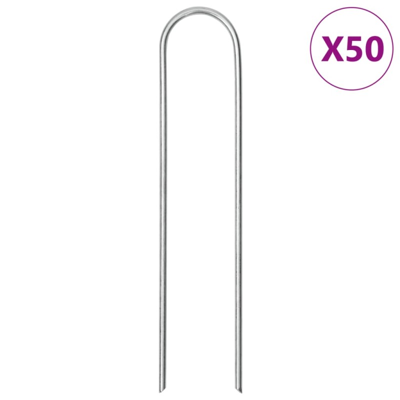 vidaXL Bodenanker 50 Stk. U-Form 15x3,5 cm Verzinkter Stahl vidaXL Bodenanker 50 Stk. U-Form 15x3,5 cm Verzinkter Stahl