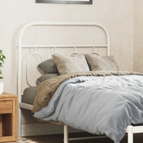 vidaXL Kopfteil Metall Weiß 90 cm