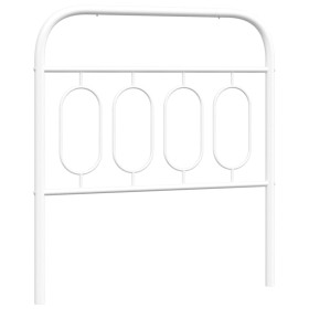 vidaXL Kopfteil Metall Weiß 90 cm