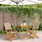 vidaXL 3-tlg. Bistro-Set Beige Poly Rattan und Massivholz vidaXL 3-tlg. Bistro-Set Beige Poly Rattan und Massivholz