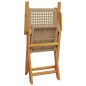 vidaXL 3-tlg. Bistro-Set Beige Poly Rattan und Massivholz vidaXL 3-tlg. Bistro-Set Beige Poly Rattan und Massivholz