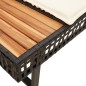 vidaXL Gartensofa in L-Form mit Kissen Schwarz Poly Rattan und Akazie vidaXL Gartensofa in L-Form mit Kissen Schwarz Poly Rattan und Akazie