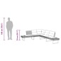 vidaXL Gartensofa in L-Form mit Kissen Schwarz Poly Rattan und Akazie vidaXL Gartensofa in L-Form mit Kissen Schwarz Poly Rattan und Akazie