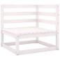5-tlg. Garten-Lounge-Set Weiß Kiefer Massivholz 5-tlg. Garten-Lounge-Set Weiß Kiefer Massivholz