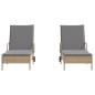 vidaXL Sonnenliegen mit Auflagen 2 Stk. Beige Poly Rattan vidaXL Sonnenliegen mit Auflagen 2 Stk. Beige Poly Rattan