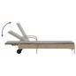 vidaXL Sonnenliegen mit Auflagen 2 Stk. Beige Poly Rattan vidaXL Sonnenliegen mit Auflagen 2 Stk. Beige Poly Rattan