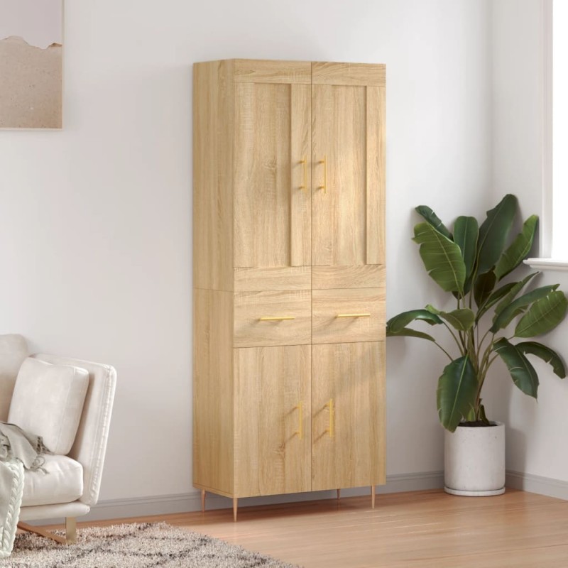 Highboard Sonoma-Eiche 69,5x34x180 cm Holzwerkstoff Highboard Sonoma-Eiche 69,5x34x180 cm Holzwerkstoff