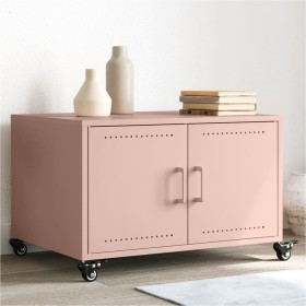 vidaXL Couchtisch Rosa 68x50x43,5 cm Kaltgewalzter Stahl