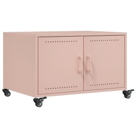 vidaXL Couchtisch Rosa 68x50x43,5 cm Kaltgewalzter Stahl