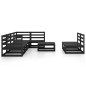 8-tlg. Garten-Lounge-Set Schwarz Massivholz Kiefer 8-tlg. Garten-Lounge-Set Schwarz Massivholz Kiefer