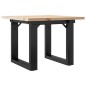 vidaXL Couchtisch O-Gestell 50x50x35cm Massivholz Kiefer und Gusseisen vidaXL Couchtisch O-Gestell 50x50x35cm Massivholz Kiefer und Gusseisen