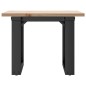 vidaXL Couchtisch O-Gestell 50x50x35cm Massivholz Kiefer und Gusseisen vidaXL Couchtisch O-Gestell 50x50x35cm Massivholz Kiefer und Gusseisen